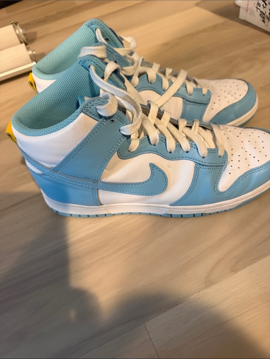 Nike Shoes - Nike Women's Light Blue and White High-Top Sneakers